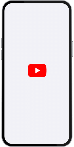 Print da tela inicial do app YouTube