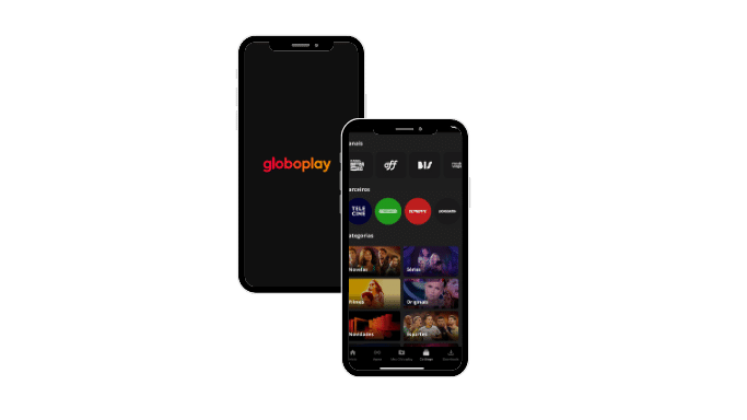 print tela inicial do app Globoplay