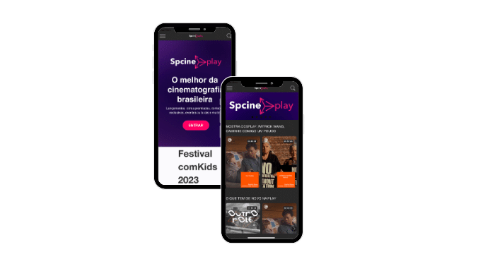 tela inicial do app Spcine Play