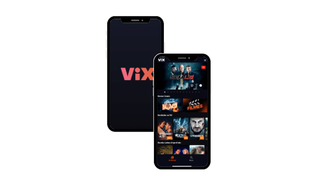 tela inicial do app vix relacionado ao texto sobre aplicativos para assistir séries e filmes grátis
